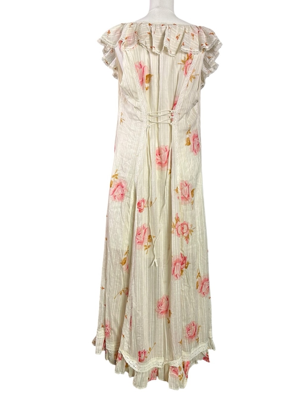 Free People Ethereal Cottage Lace Floral Honeysuckle Dreams Maxi Dress Large NWT - Picture 10 of 17